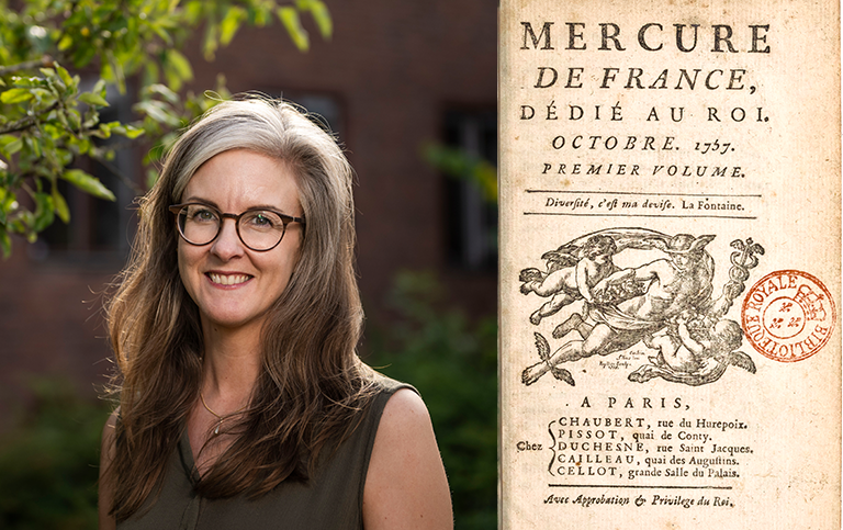 Linn Holmberg. Omslaget till fransk tidskrift från 1700-talet.